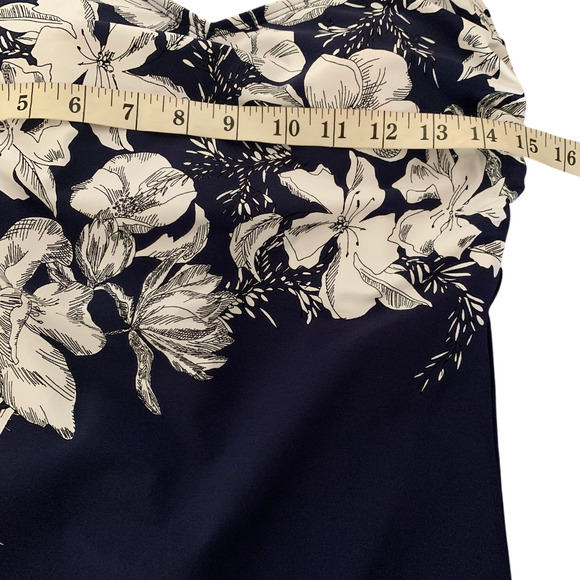 Christina Swimsuit Women's Size 8D NWT Navy White Mediterranean Floral One Piece - Picture 5 of 6